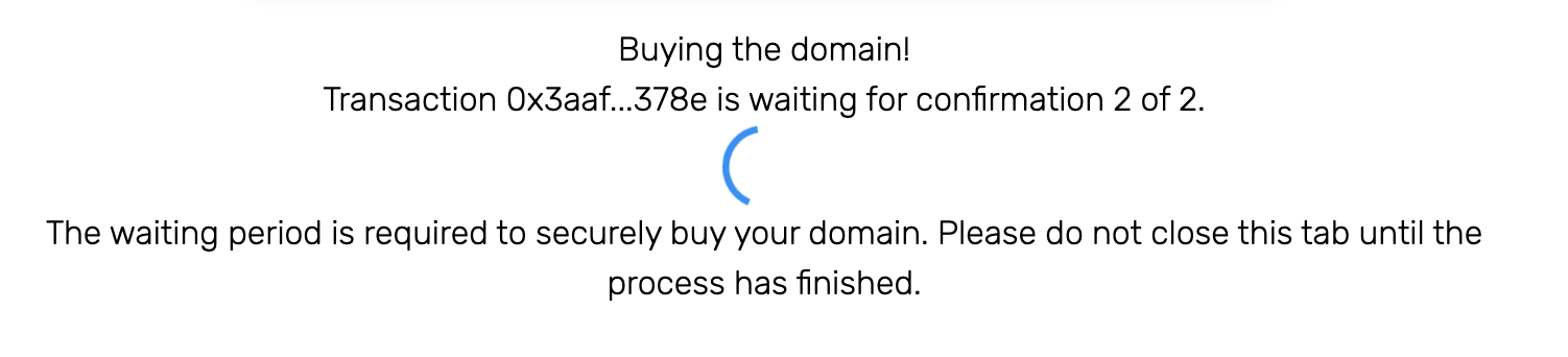UserGuide - Domains Bought Confirmations Wait